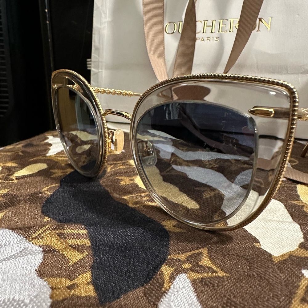 BOUCHERON gold plated sunglasses